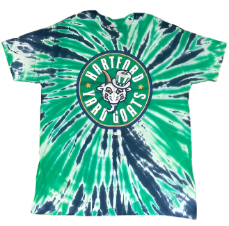 Hartford Yard Goats Retro Brand Adult Tie Dye T-Shirt