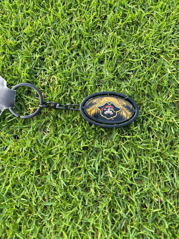 Bradenton Marauders Skull Logo Spinner Key Chain