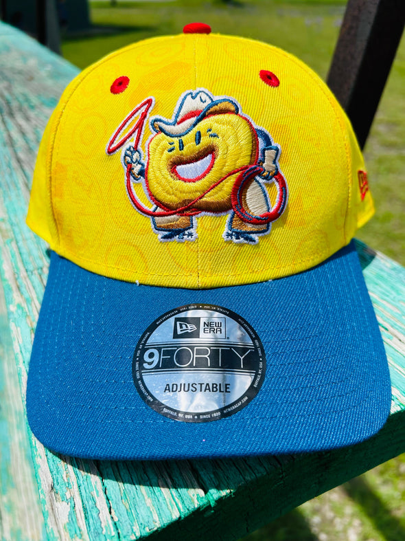 Round Rock Express New Era Donuts Custom Famous Yellow Batter 940 Cap