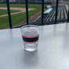 Delmarva Shorebirds Logo Brands Stripe Shot Glass
