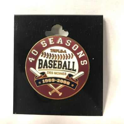 Iowa Cubs 40th Anniversary Lapel Pin