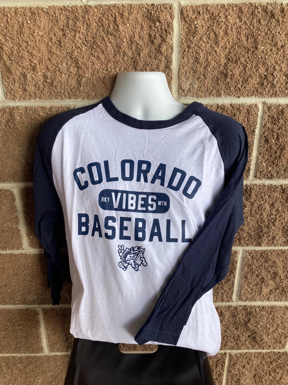 Colorado Baseball White 3/4 Sleeve