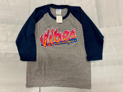 Grey Vibes Youth 3/4 Sleeve Tee