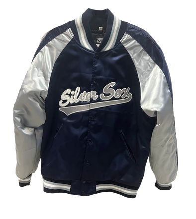 Silver Sox the Reno Aces Throw Back Dug out Jacket.