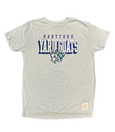 Hartford Yard Goats Retro Brand Triblend Charge Block T-Shirt - Carolina Blue