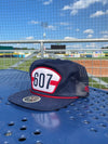 BRP Adjustable Dad Trucker Hat with 607 Front Patch and Red Braid
