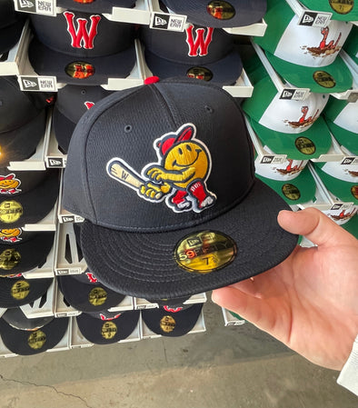Worcester Red Sox NEW MiLB Logo Navy Smiley Diamond Era Batting Practice 59FIFTY Hat