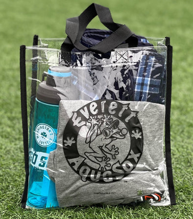 Everett AquaSox Clear Zippered Tote Bag