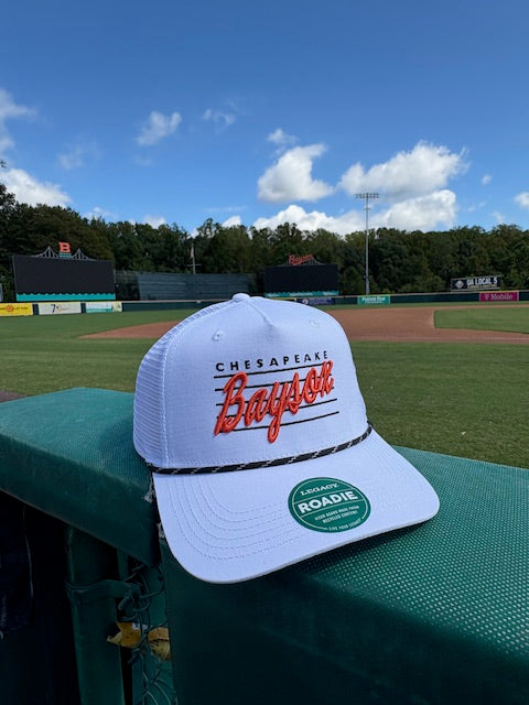 Chesapeake Baysox ADJUSTABLE Roadie Trucker WHITE