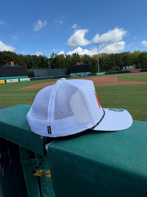 Chesapeake Baysox ADJUSTABLE Roadie Trucker WHITE