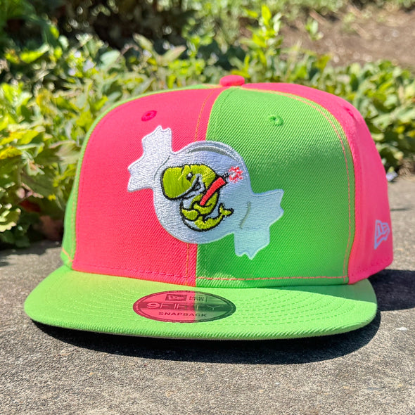 Eugene Emeralds Exploding Whales Saltwater Taffy New Era 9FIFTY Snapback Cap