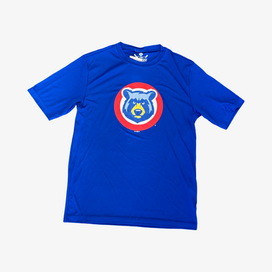 Blue Athletic Circle Bear Tee