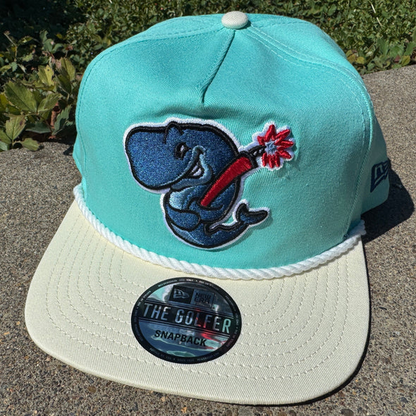 Eugene Emeralds Exploding Whales New Era Golfer Snapback Cap