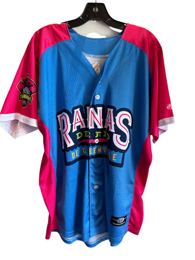 Greenville Drive OT Sublimated Ranas de los Rio Replica On Field Jersey