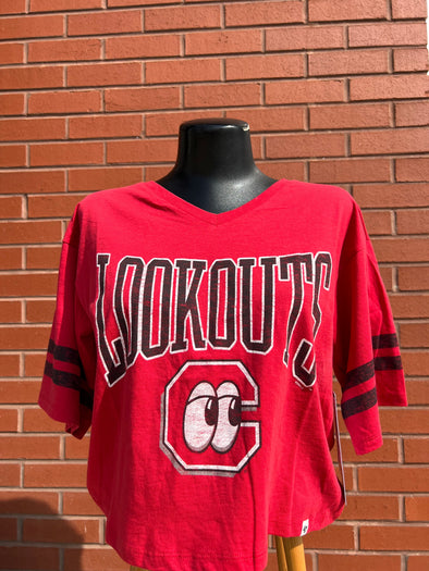 Chattanooga Lookouts '47 Brand Racer Red Fanfare Sporty Crop Top