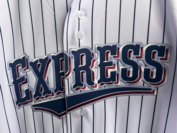 Round Rock Express OT Sports Home Pinstripe Replica Tackle Twill Jersey