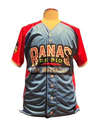 Greenville Drive OT Sublimated Ranas de los Rio Replica On Field Jersey