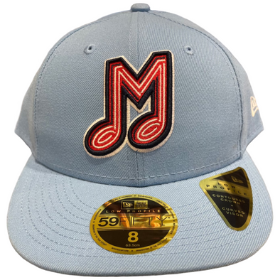 Memphis Redbirds New Era 59Fifty Low Profile Powder Blue Alternate Cap