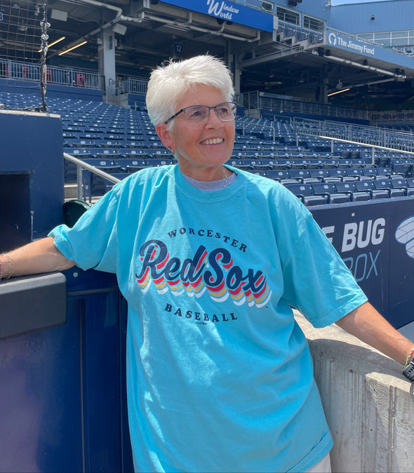Worcester Red Sox Retro Lagoon Blue Tee