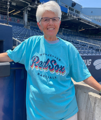 Worcester Red Sox Retro Lagoon Blue Tee