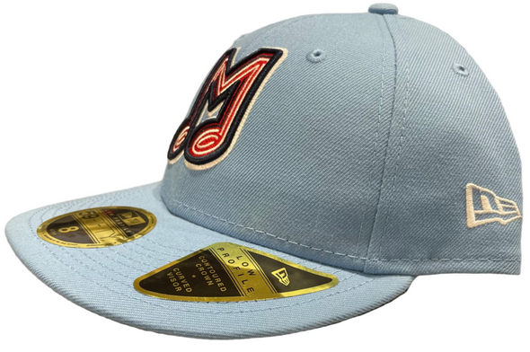 Memphis Redbirds New Era 59Fifty Low Profile Powder Blue Alternate Cap