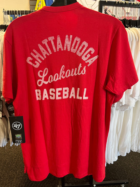 Chattanooga Lookouts 47 Brand Racer Red Turn Back Franklin Tee