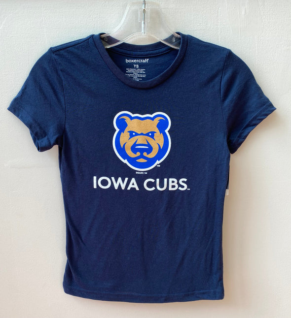 Youth Iowa Cubs Crew Tee, Navy