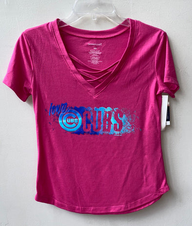 Women's Iowa Cubs Caged Tee, Pink