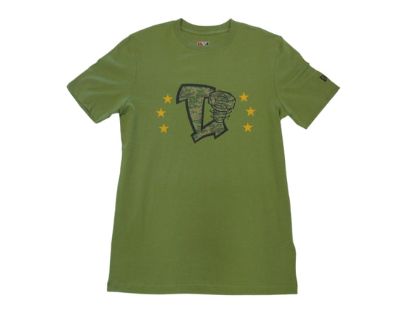 Lansing Lugnuts New Era 2024 Armed Forces Olive T-shirt