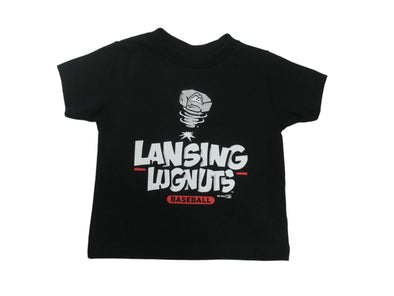 Lansing Lugnuts Toddler Boys Black T-shirt