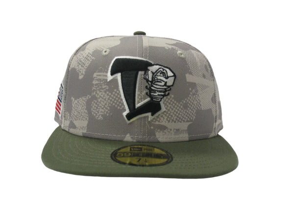 Lansing Lugnuts 2025 New Era Armed Forces 5950 Fitted Hat