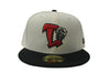 Lansing Lugnuts New Era 5950 Cream/Black Fitted Cap