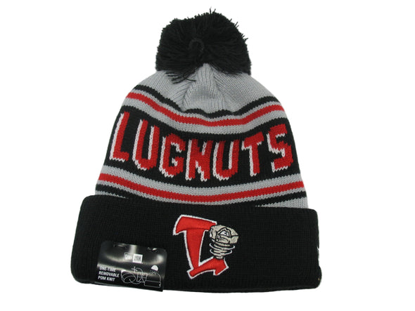 Lansing Lugnuts New Era Pom Knit Beanie