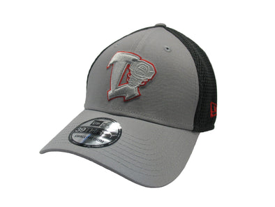 Lansing Lugnuts New Era 3930 Gray Mesh Flex Fit Hat