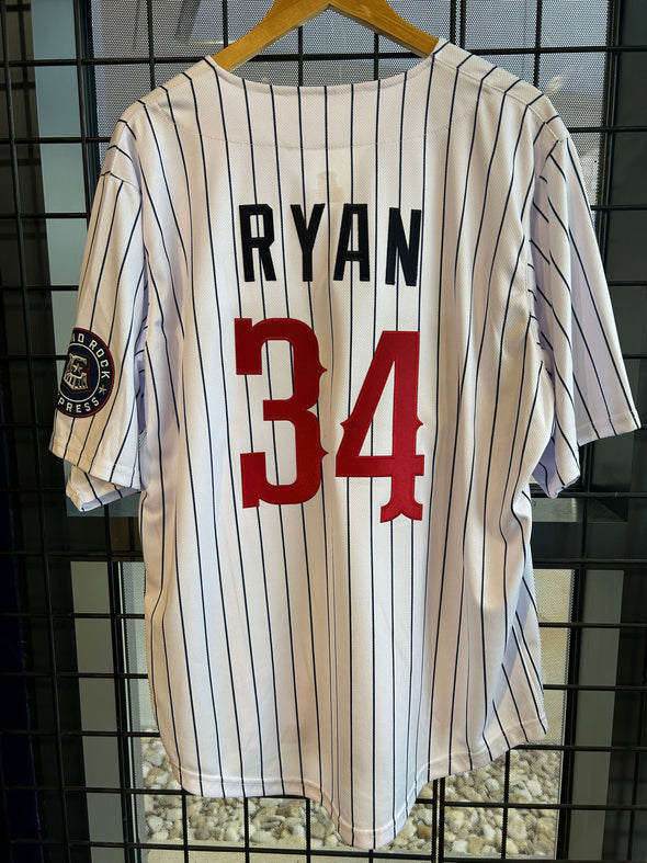 Round Rock Express Customized Sim-Stitch Home Pinstriped Jersey