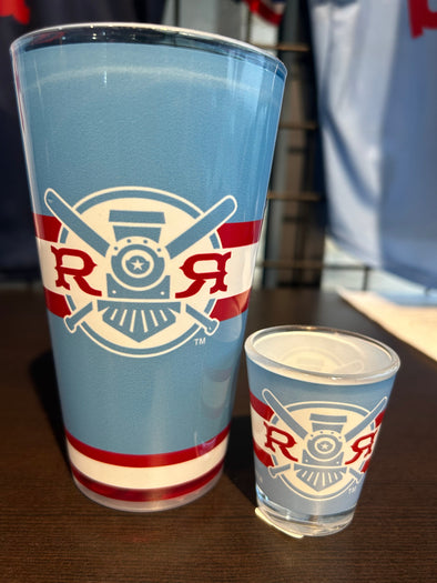 Round Rock Express Fauxback Pint/Shot Glass Bundle