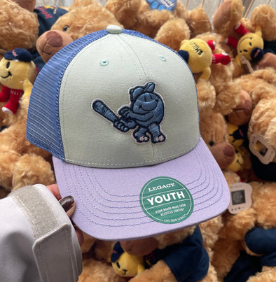 Worcester Red Sox Youth Iris, Lilac, Light Blue Smiley Trucker