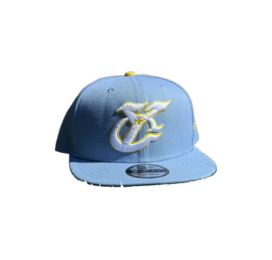 Amarillo Sod Poodles Yellow City Pigweeds New Era Blue YC 950 Snapback