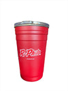 Logo Brands 22oz Stainless Steel Solo Cup Style Insulated Tumbler with Lid