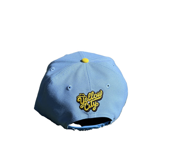 Amarillo Sod Poodles Yellow City Pigweeds New Era Blue YC 950 Snapback