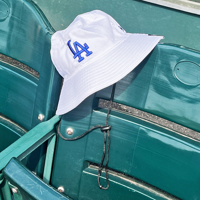 Los Angeles Dodgers New Era White Bucket Hat