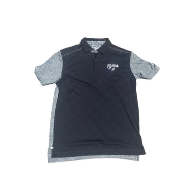 Columbia Black With Gray Striped Sleeves Polo