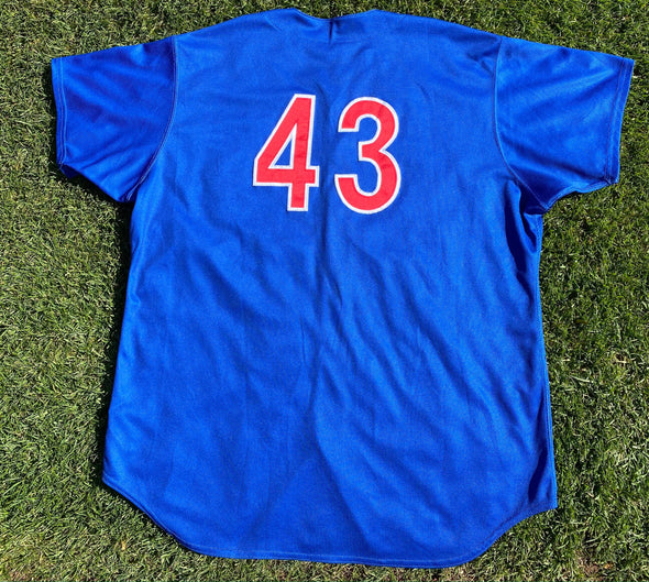 Men's Iowa Cubs Game Worn Royal Jersey #43