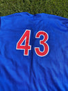 Men's Iowa Cubs Game Worn Royal Jersey #43