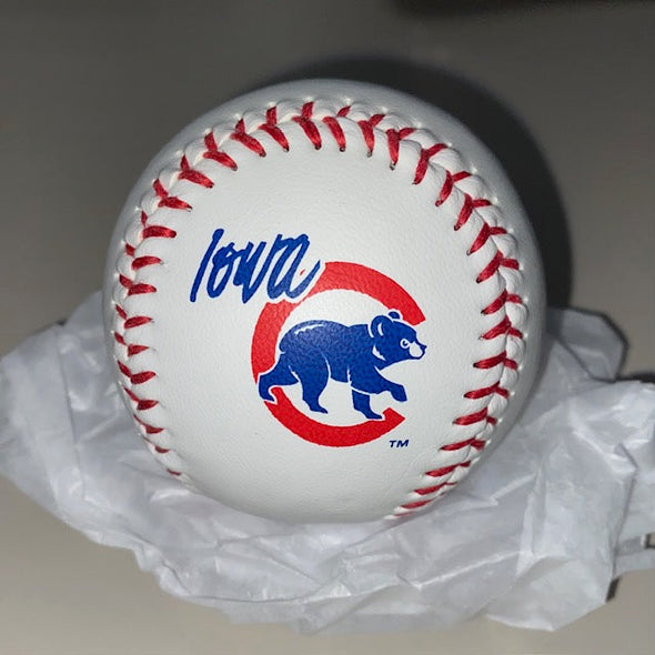 Iowa Cubs White Baseball, Walking Bear