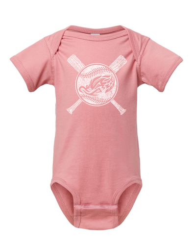 Mauve Bat Cross Onesie