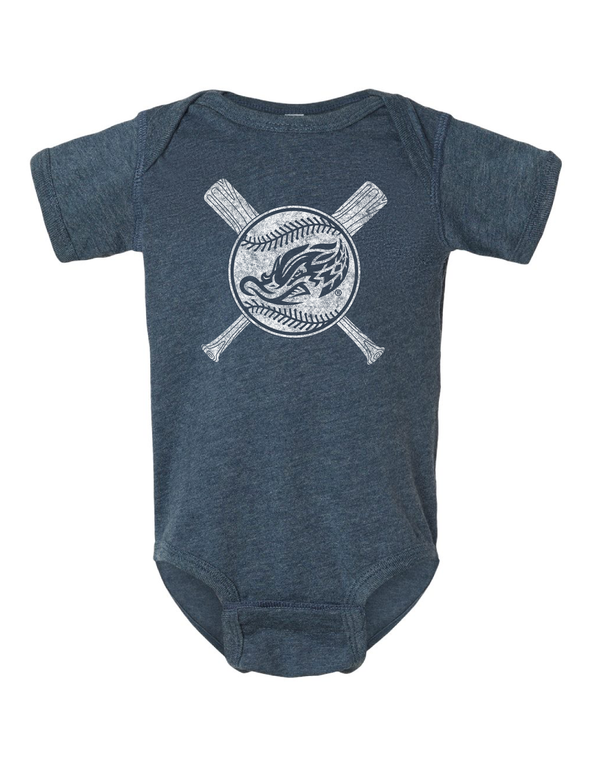 Denim Bat Cross Onesie
