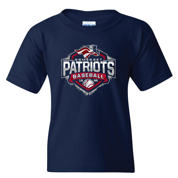 Somerset Patriots Youth Navy Irving Tee