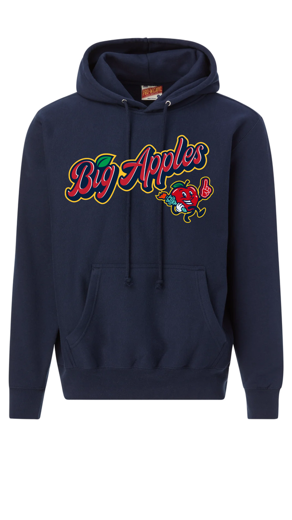 *Pre-Order* ADULT HV BIG APPLES Pro-Weave Chenille Hoodie | Navy