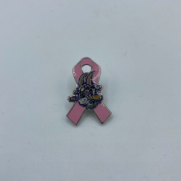 Hartford Yard Goats Pink Ribbon Pin